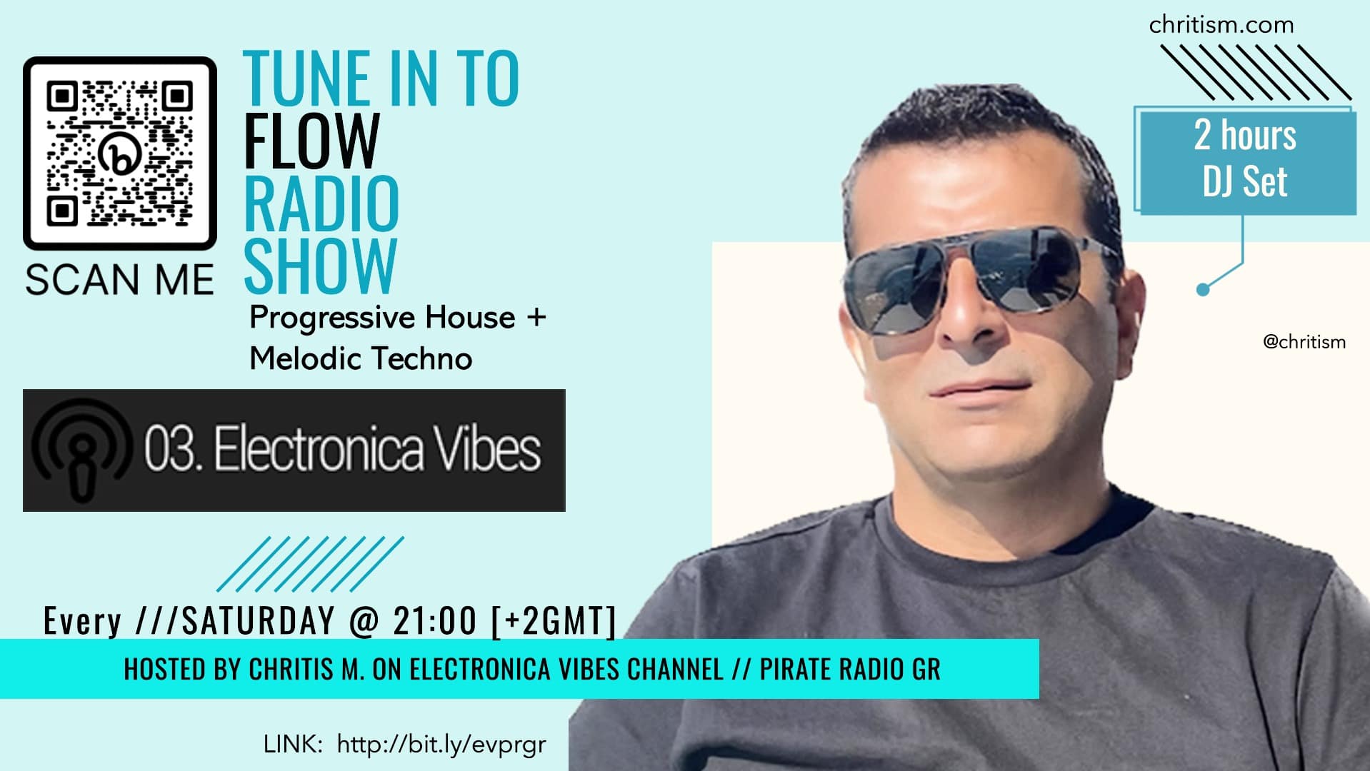 FLOW Radio Show Hosted EVERY SATURDAY by Chritis M. on Electronica Vibes # Pirate Radio GR